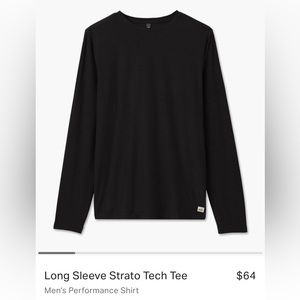 Vuori long sleeve strato tech tee NWOT